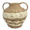 Amphore deco double anse tressee