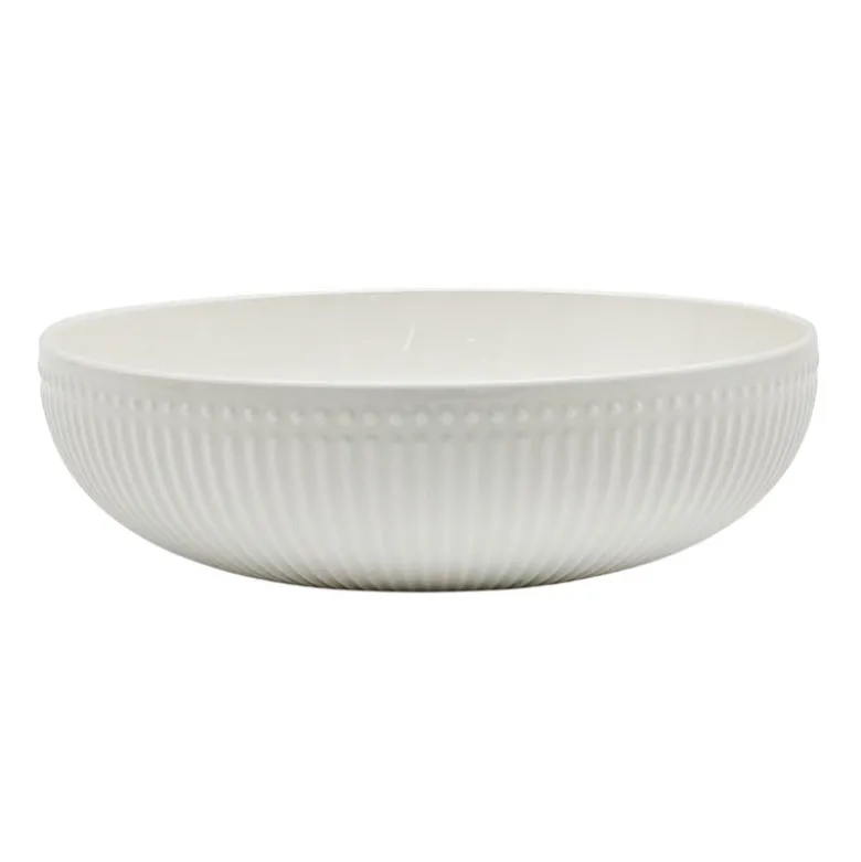 Assiette creuse bord strie d21cm