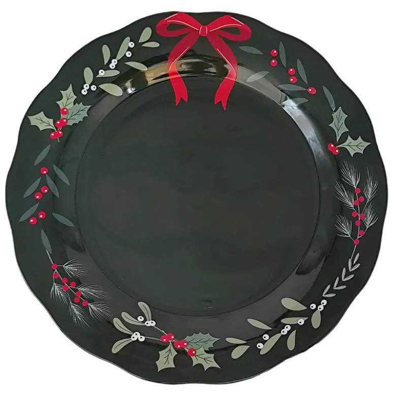 Assiette de service feuilages