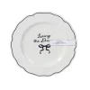 Assiette dessert slogan et noeud