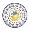 Assiette plastique d26cm citron