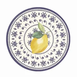 Assiette plastique d26cm citron