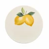 Assiette plastique d20cm citron