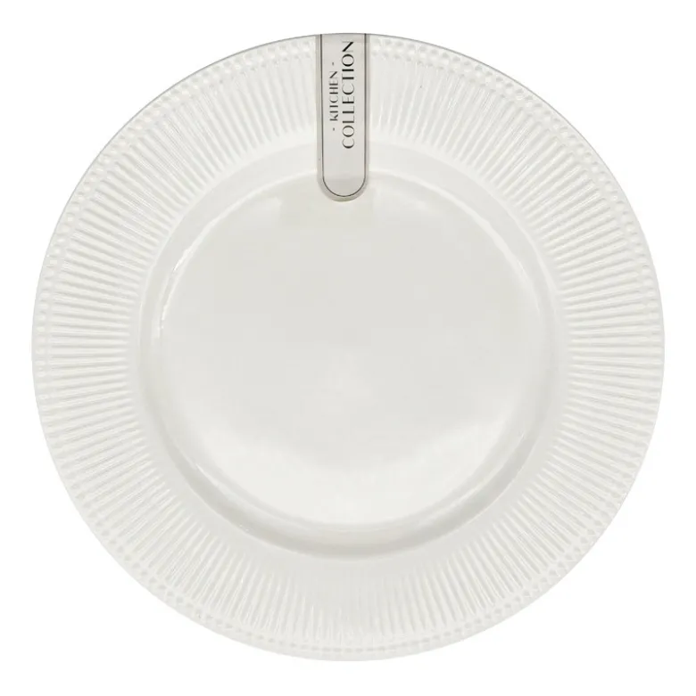 Assiette plate bord strie d27cm