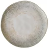 Assiette plate creme bi-texture