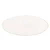 Assiette rayures bord dore 28cm