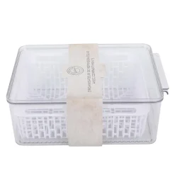 Bac rang frigo 2 panieres noir