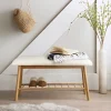 Banc bambou finition sherpa