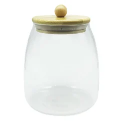 Bocal en verre arrondis / bois