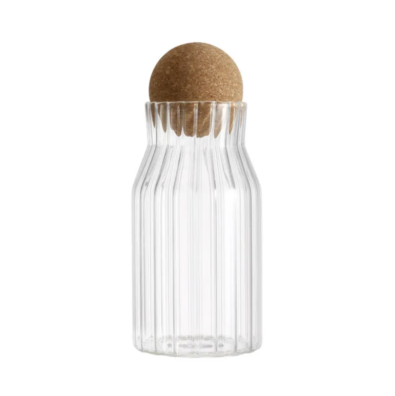 Bocal en verre bouchon boule