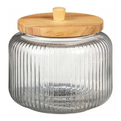 Bocal en verre strie 3l