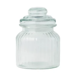 Bocal verre strie d11.5x14.5cm