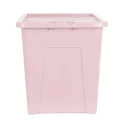 Boite 80l avec couvercle rose