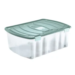 Boite plastique a roulette 96l