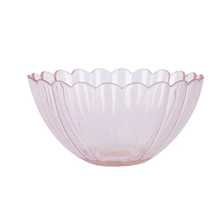 Bol plastique d15cm fleur rose