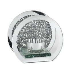 Bougeoir dans cercle cristaux
