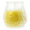 Bougie ext verre low boy citronn