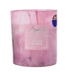 Bougie parfumee pot effet marbre