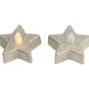 Bougies led etoiles x6 or