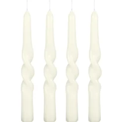 Bougies twist creme x4
