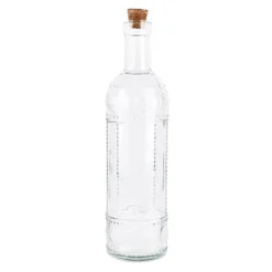 Bouteille enbossee en verre