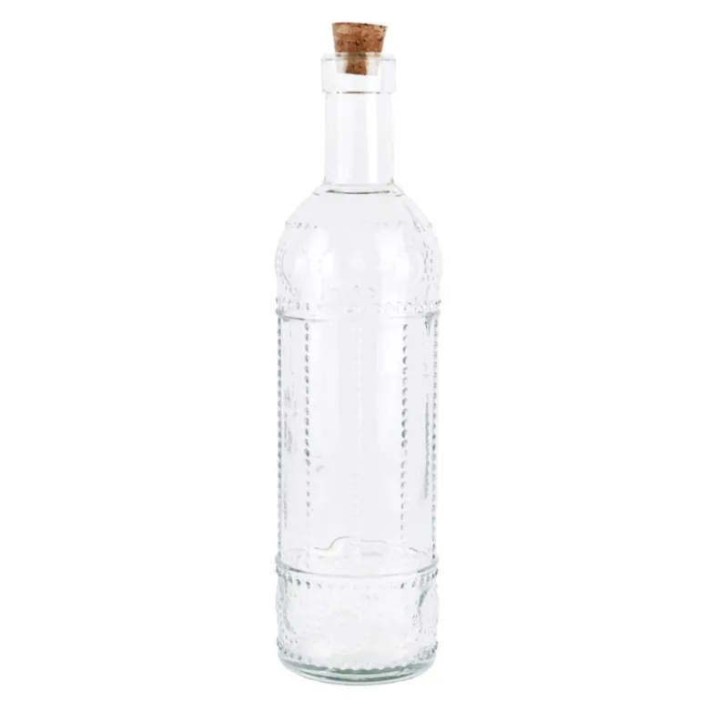 Bouteille enbossee en verre