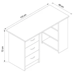 Bureau effet bois