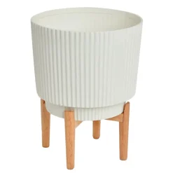 Cache pot cotele blanc
