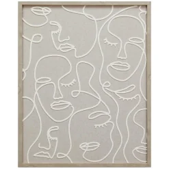 Cadre image visages relief