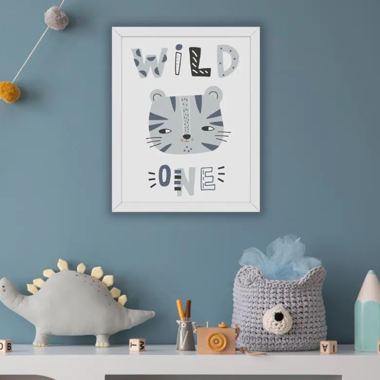 Cadre image wild bleu