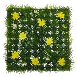 Carre gazon & fleur jne/blc 25x2
