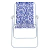 Chaise pliante printee bleue