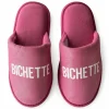 Chaussons message paillettes