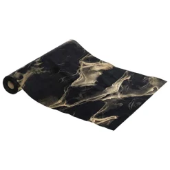 Chemin de table tissu marbre noi