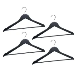 Cintres en bois noir mat x4