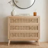 Commode 3 tiroirs cannage