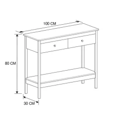Console 2 tiroirs