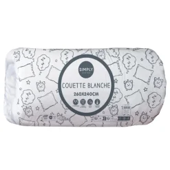 Couette blanche 260x240
