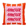 Coussin amour 45x45cm orange