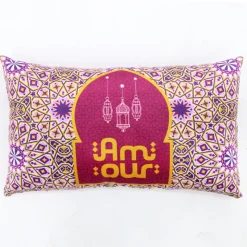 Coussin effet velour rectangle