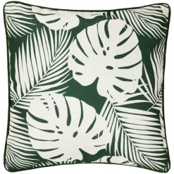 Coussin ext feuillage noir/v