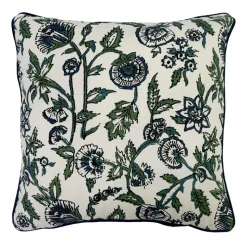 Coussin flowy 40x40cm bleu