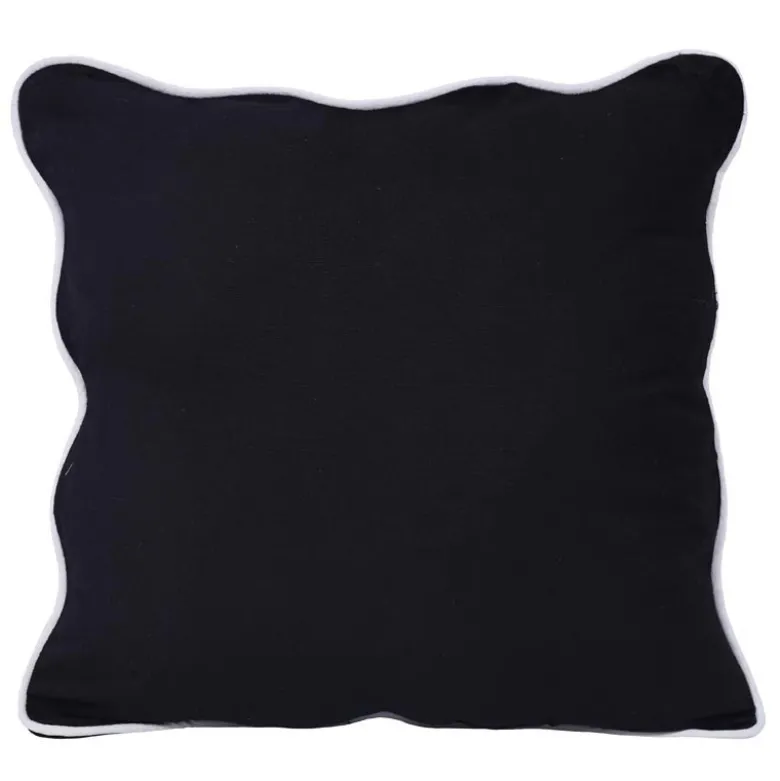 Coussin leni noir 45x45cm