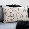 Coussin line art 60x40cm avec po
