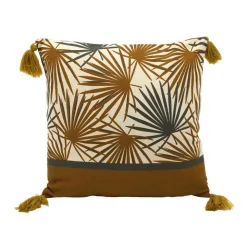 Coussin lushy pompons 40x40cm