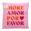 Coussin more amor 45x45cm rose o