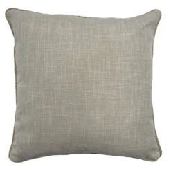 Coussin piping jute 45x45cm beig