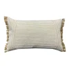 Coussin raye a franges 30x50cm b