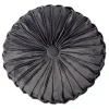 Coussin rond velours gris
