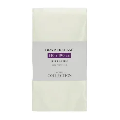 Drap housse satin polyester ivo